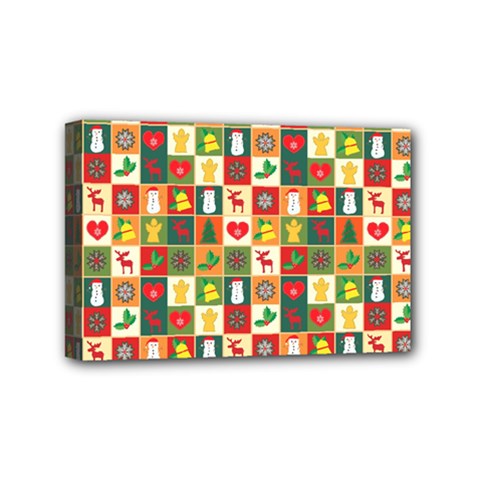 Template Christmas Pattern Mini Canvas 6  X 4  (stretched)