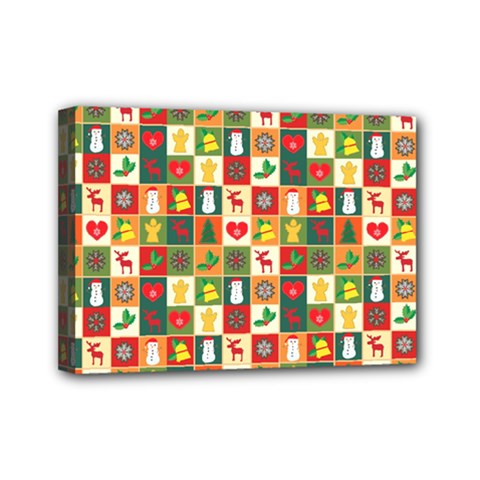 Template Christmas Pattern Mini Canvas 7  X 5  (stretched)