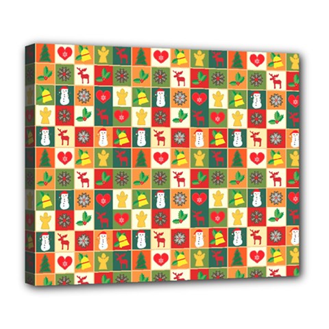 Template Christmas Pattern Deluxe Canvas 24  X 20  (stretched)