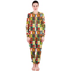 Template Christmas Pattern Onepiece Jumpsuit (ladies)