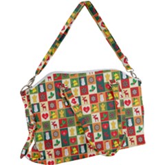 Template Christmas Pattern Canvas Crossbody Bag