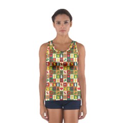 Template Christmas Pattern Sport Tank Top 