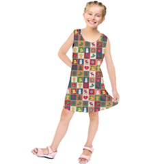 Template Christmas Pattern Kids  Tunic Dress