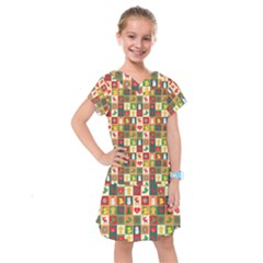 Template Christmas Pattern Kids  Drop Waist Dress