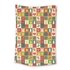 Template Christmas Pattern Small Tapestry