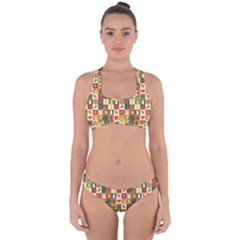 Template Christmas Pattern Cross Back Hipster Bikini Set