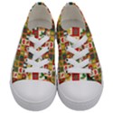 Template Christmas Pattern Kids  Low Top Canvas Sneakers View1