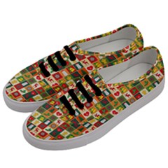 Template Christmas Pattern Men s Classic Low Top Sneakers