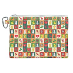 Template Christmas Pattern Canvas Cosmetic Bag (xl)