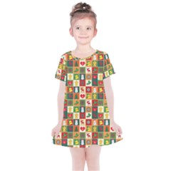 Template Christmas Pattern Kids  Simple Cotton Dress