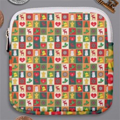 Template Christmas Pattern Mini Square Pouch