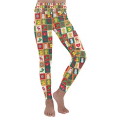 Template Christmas Pattern Kids  Lightweight Velour Classic Yoga Leggings