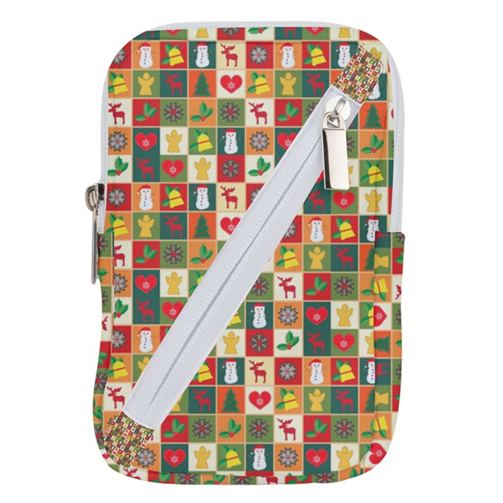 Template Christmas Pattern Belt Pouch Bag (Small)