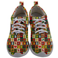 Template Christmas Pattern Mens Athletic Shoes