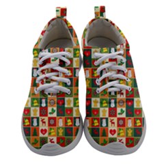 Template Christmas Pattern Women Athletic Shoes