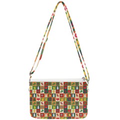 Template Christmas Pattern Double Gusset Crossbody Bag