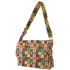 Template Christmas Pattern Full Print Messenger Bag (l)