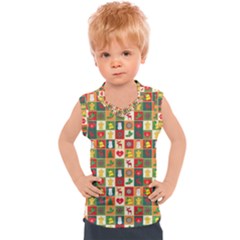 Template Christmas Pattern Kids  Sport Tank Top