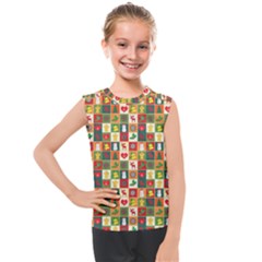 Template Christmas Pattern Kids  Mesh Tank Top