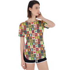 Template Christmas Pattern Perpetual Short Sleeve T-shirt