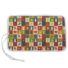 Template Christmas Pattern Pen Storage Case (s)