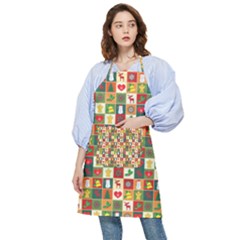 Template Christmas Pattern Pocket Apron