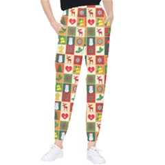 Template Christmas Pattern Women s Tapered Pants