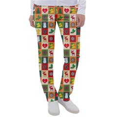 Template Christmas Pattern Women s Casual Pants