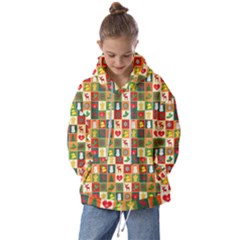 Template Christmas Pattern Kids  Oversized Hoodie