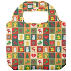 Template Christmas Pattern Foldable Grocery Recycle Bag