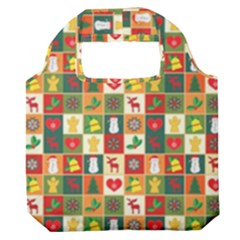 Template Christmas Pattern Premium Foldable Grocery Recycle Bag