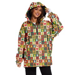 Template Christmas Pattern Women s Ski And Snowboard Waterproof Breathable Jacket