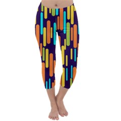 Illustration Abstract Line Capri Winter Leggings 