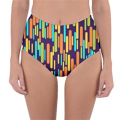 Illustration Abstract Line Reversible High-waist Bikini Bottoms