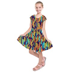 Illustration Abstract Line Kids  Short Sleeve Dress by anzea