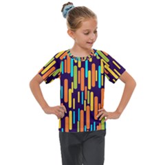 Illustration Abstract Line Kids  Mesh Piece T-shirt