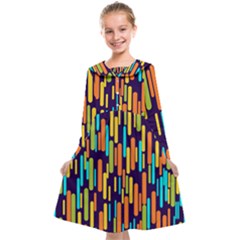 Illustration Abstract Line Kids  Midi Sailor Dress