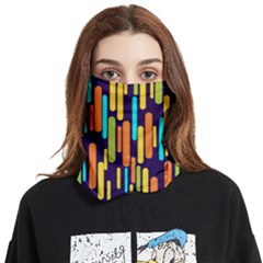 Illustration Abstract Line Face Covering Bandana (two Sides)