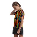 Illustration Abstract Line Kids  Frill Chiffon Blouse View2