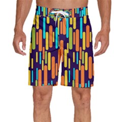 Illustration Abstract Line Men s Beach Shorts