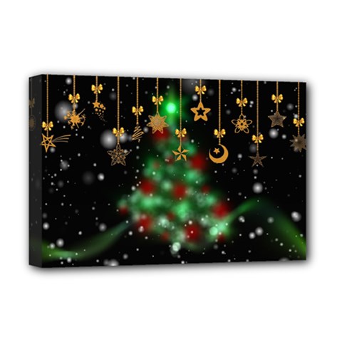 Christmas Star Jewellery Deluxe Canvas 18  X 12  (stretched) by anzea