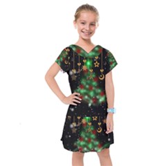 Christmas Star Jewellery Kids  Drop Waist Dress by anzea