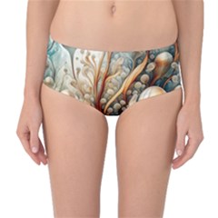 Undersea Dreams Saltwater Ocean Mid-waist Bikini Bottoms by Apenda