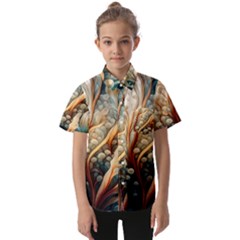 Undersea Dreams Saltwater Ocean Kids  Short Sleeve Shirt by Apenda