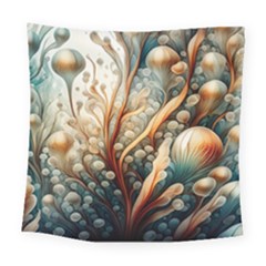 Undersea Dreams Saltwater Ocean Square Tapestry (large)