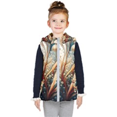 Undersea Dreams Saltwater Ocean Kids  Hooded Puffer Vest