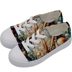 Undersea Dreams Saltwater Ocean Kids  Low Top Canvas Sneakers by Apenda