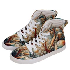 Undersea Dreams Saltwater Ocean Men s Hi-top Skate Sneakers by Apenda