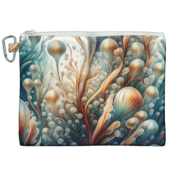 Undersea Dreams Saltwater Ocean Canvas Cosmetic Bag (XXL)