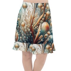 Undersea Dreams Saltwater Ocean Fishtail Chiffon Skirt by Apenda